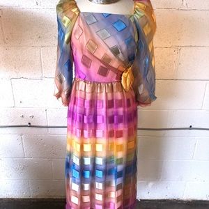 Rainbow Diane Dickinson gentillesse for Saks dress